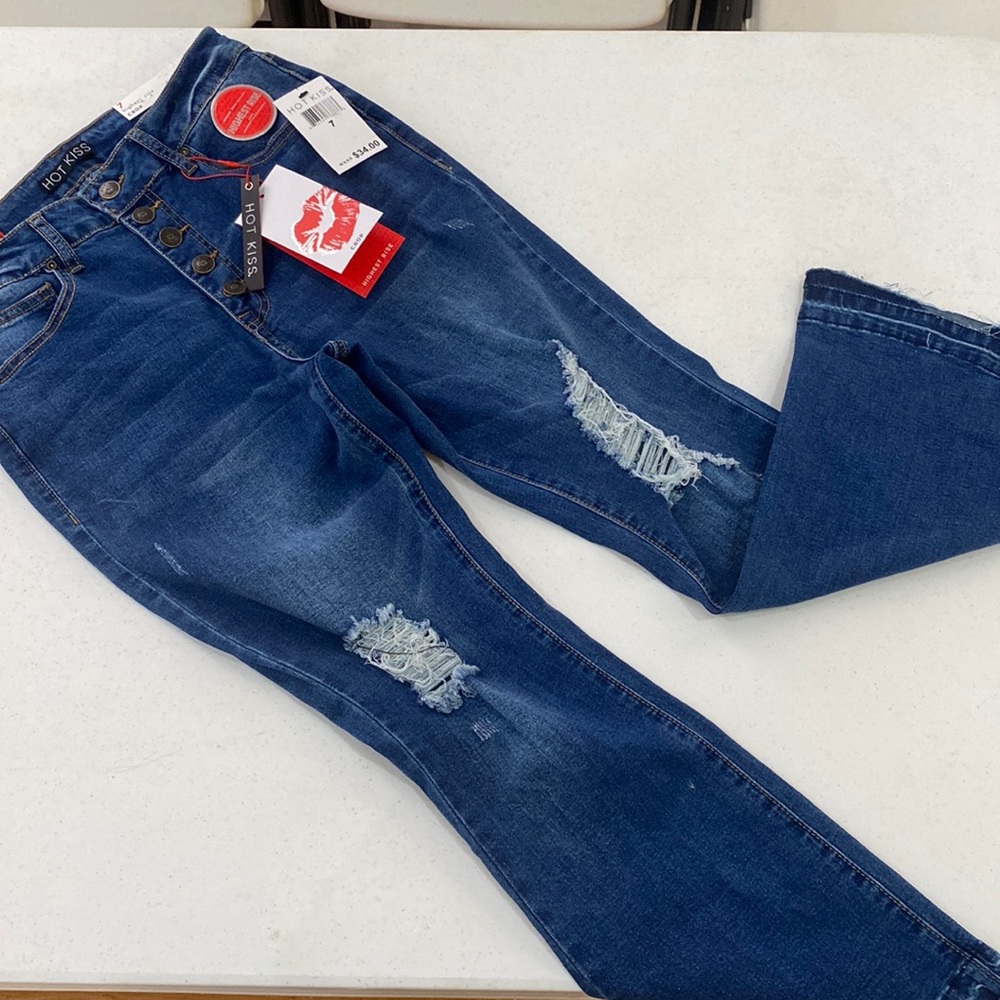 Hot Kiss Highest Rise Crop Size 7 Jeans